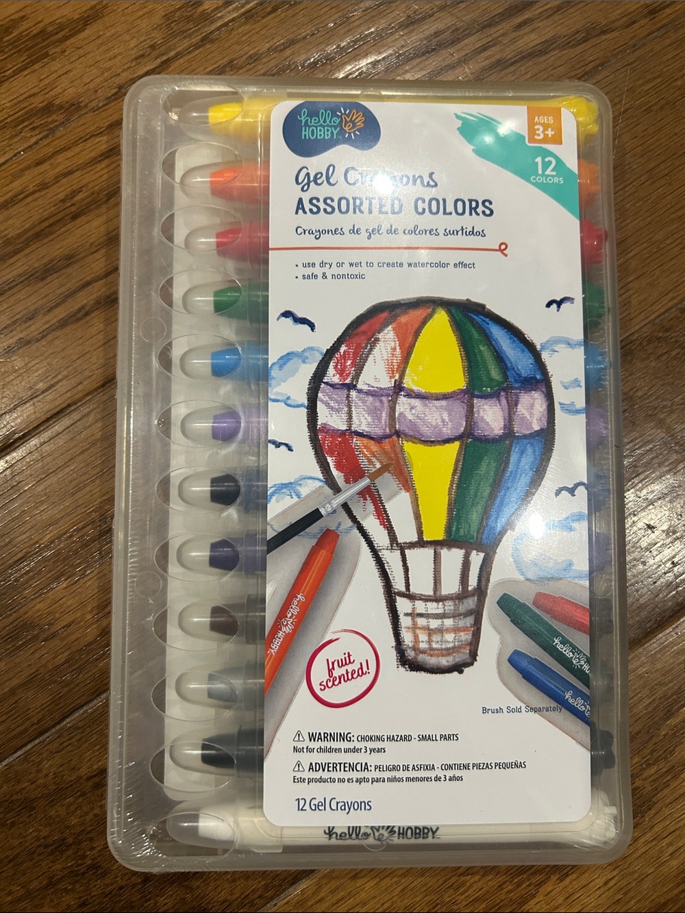 Assorted Gel Crayon Set - 12 Bright Colors
